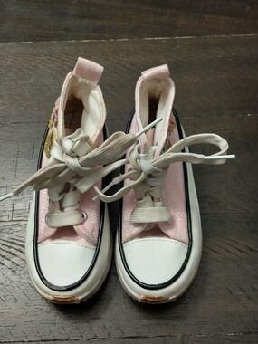 Chosen Step Pink High-Top Lace-Up Sneakers